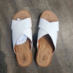 New in box white sandal